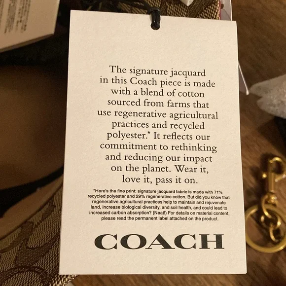 Coach Signature C Cherry Swirl Bucket Hat, Mini Tote Bag Charm & Cherry Bundle - Picture 4 of 9